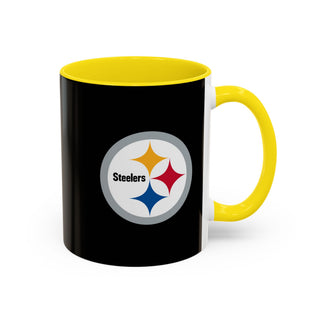 Pittsburgh Steelers Accent Coffee Mug — NFL Team Logo Ceramic (11/15oz)