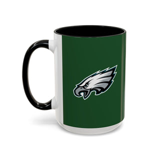Philadelphia Eagles Accent Coffee Mug — NFL Fan Coffee Mug (11/15oz)