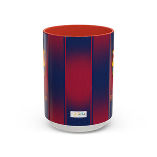FC Barcelona Crest Coffee Mug | Accent Team Stripe Mug