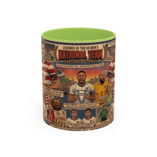 US Men's National Team Soccer Legends Mug | Vintage Collage, Soccer Players