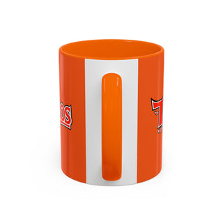 Toros Logo Accent Mug | Orange Black 11oz 15oz Ceramic