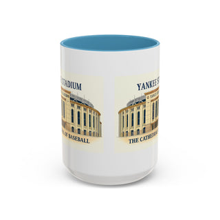 Yankee Stadium Illustration Accent Coffee Mug | Baseball Fan, Sports Collectible