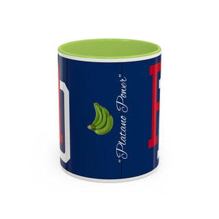 Platano Power Monogram Mug | Accent Coffee Mug | DR Baseball Logo Mug | Dominican Republic Logo Mug