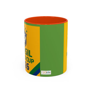 Brasil World Cup 2026 Mug | Yellow Soccer Crest, 11oz or 15oz