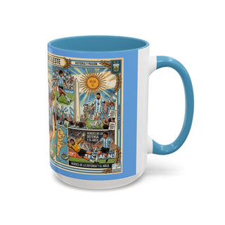Argentina Soccer Legends Collage Mug | Accent Coffee Mug