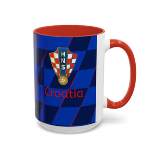 Croatia Football Crest Mug | Accent Coffee Mug 11oz 15oz