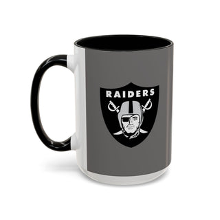 Las Vegas Raiders Logo Accent Coffee Mug — Team Logo Coffee Mug (11/15 oz)