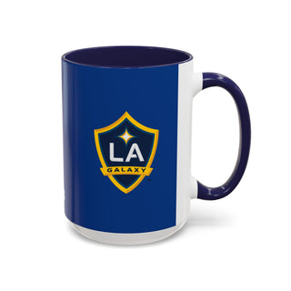 LA Galaxy Logo Accent Coffee Mug | Soccer Team Coffee Mug