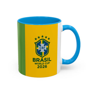 Brasil World Cup 2026 Mug | Yellow Soccer Crest, 11oz or 15oz