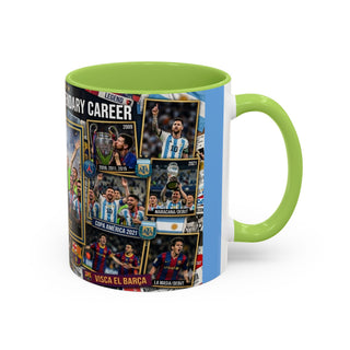 Lionel Messi Legendary Career Mug | World Cup Champion 2022 Accent Coffee Mug