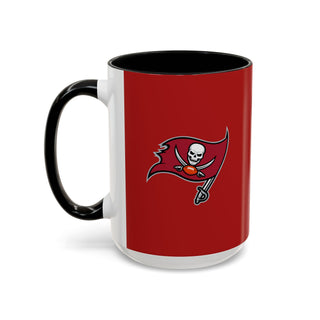 Tampa Bay Buccaneers Accent Coffee Mug - Red & Black Team Logo 11/15oz