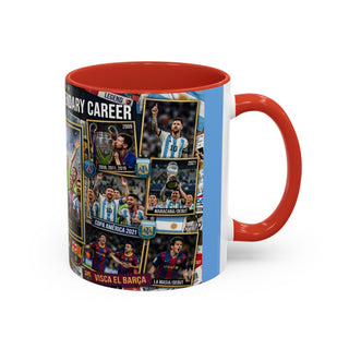 Lionel Messi Legendary Career Mug | World Cup Champion 2022 Accent Coffee Mug