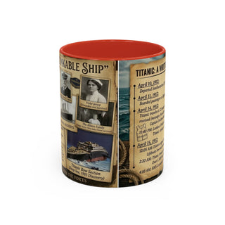 Titanic History Timeline Mug | Accent Coffee Mug