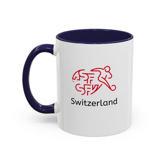 Switzerland Alpine Heritage Coffee Mug | Swiss Mountains, Edelweiss Accent
