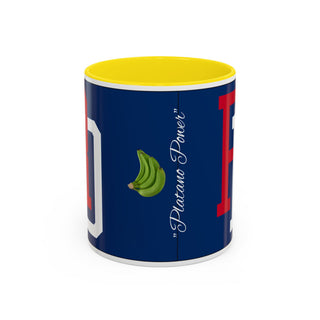 Platano Power Monogram Mug | Accent Coffee Mug | DR Baseball Logo Mug | Dominican Republic Logo Mug