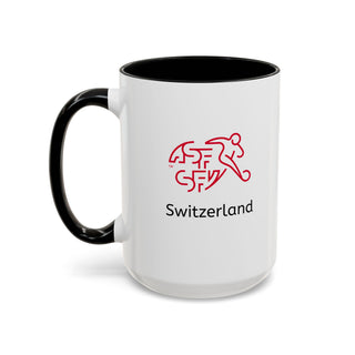 Switzerland Alpine Heritage Coffee Mug | Swiss Mountains, Edelweiss Accent