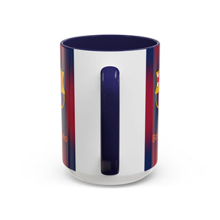 FC Barcelona Crest Coffee Mug | Accent Team Stripe Mug