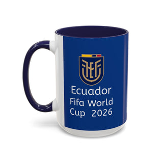 Ecuador Crest Accent Coffee Mug | Blue 11oz 15oz