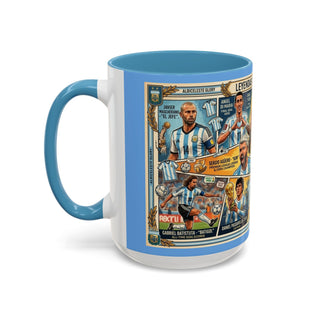 Argentina Soccer Legends Collage Mug | Accent Coffee Mug