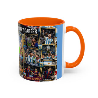 Lionel Messi Legendary Career Mug | World Cup Champion 2022 Accent Coffee Mug