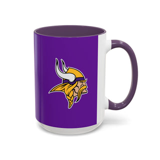 Minnesota Vikings Accent Coffee Mug – Purple & Yellow Team Logo 11/15oz