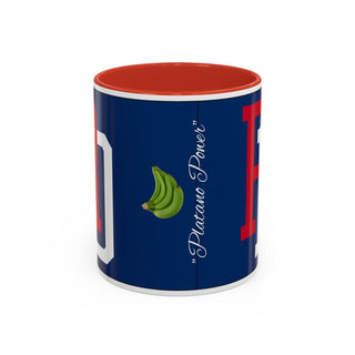 Platano Power Monogram Mug | Accent Coffee Mug | DR Baseball Logo Mug | Dominican Republic Logo Mug