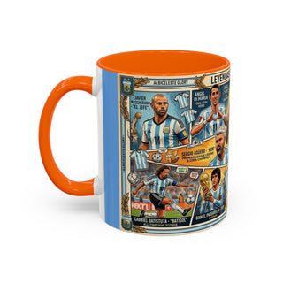Argentina Soccer Legends Collage Mug | Accent Coffee Mug