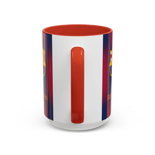 FC Barcelona Crest Coffee Mug | Accent Team Stripe Mug