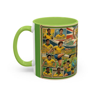 Brasil Soccer Legends Collage Mug | Accent Coffee Mug 11/15oz