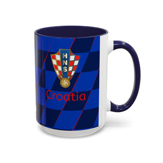 Croatia Football Crest Mug | Accent Coffee Mug 11oz 15oz