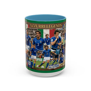 Azzurri Legends Italy Soccer Collage Accent Coffee Mug | Football Icons