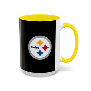 Pittsburgh Steelers Accent Coffee Mug — NFL Team Logo Ceramic (11/15oz)