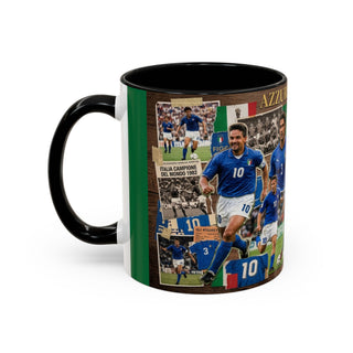 Azzurri Legends Italy Soccer Collage Accent Coffee Mug | Football Icons