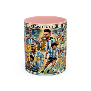 Argentina Soccer Legends Collage Mug | Accent Coffee Mug