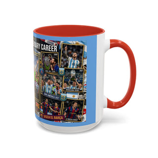 Lionel Messi Legendary Career Mug | World Cup Champion 2022 Accent Coffee Mug