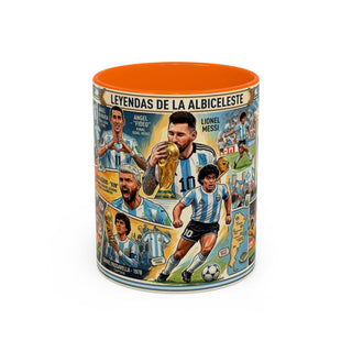 Argentina Soccer Legends Collage Mug | Accent Coffee Mug