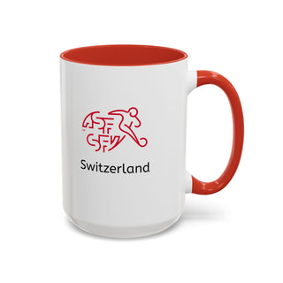 Switzerland Alpine Heritage Coffee Mug | Swiss Mountains, Edelweiss Accent