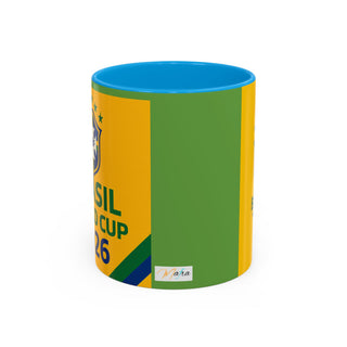 Brasil World Cup 2026 Mug | Yellow Soccer Crest, 11oz or 15oz