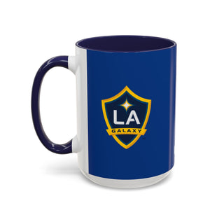 LA Galaxy Logo Accent Coffee Mug | Soccer Team Coffee Mug