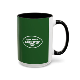 New York Jets Accent Coffee Mug — 11/15oz Team Logo Fan Gift