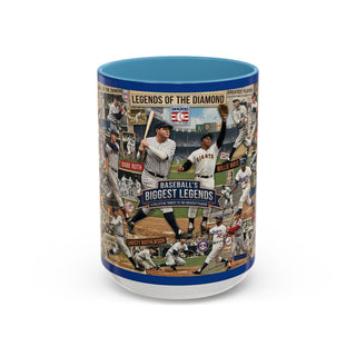 Baseball Legends Collage Mug | Accent Coffee Mug 11oz 15oz