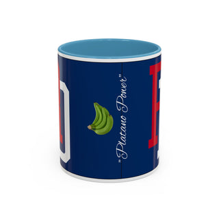 Platano Power Monogram Mug | Accent Coffee Mug | DR Baseball Logo Mug | Dominican Republic Logo Mug