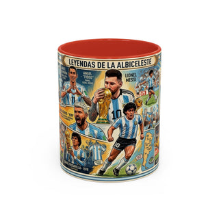 Argentina Soccer Legends Collage Mug | Accent Coffee Mug