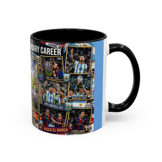 Lionel Messi Legendary Career Mug | World Cup Champion 2022 Accent Coffee Mug