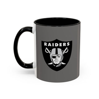 Las Vegas Raiders Logo Accent Coffee Mug — Team Logo Coffee Mug (11/15 oz)