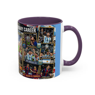 Lionel Messi Legendary Career Mug | World Cup Champion 2022 Accent Coffee Mug