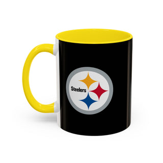 Pittsburgh Steelers Accent Coffee Mug — NFL Team Logo Ceramic (11/15oz)