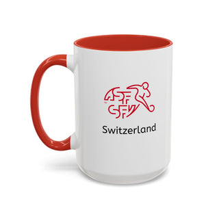 Switzerland Alpine Heritage Coffee Mug | Swiss Mountains, Edelweiss Accent