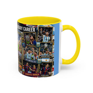 Lionel Messi Legendary Career Mug | World Cup Champion 2022 Accent Coffee Mug