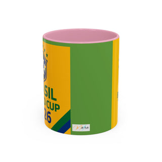 Brasil World Cup 2026 Mug | Yellow Soccer Crest, 11oz or 15oz
